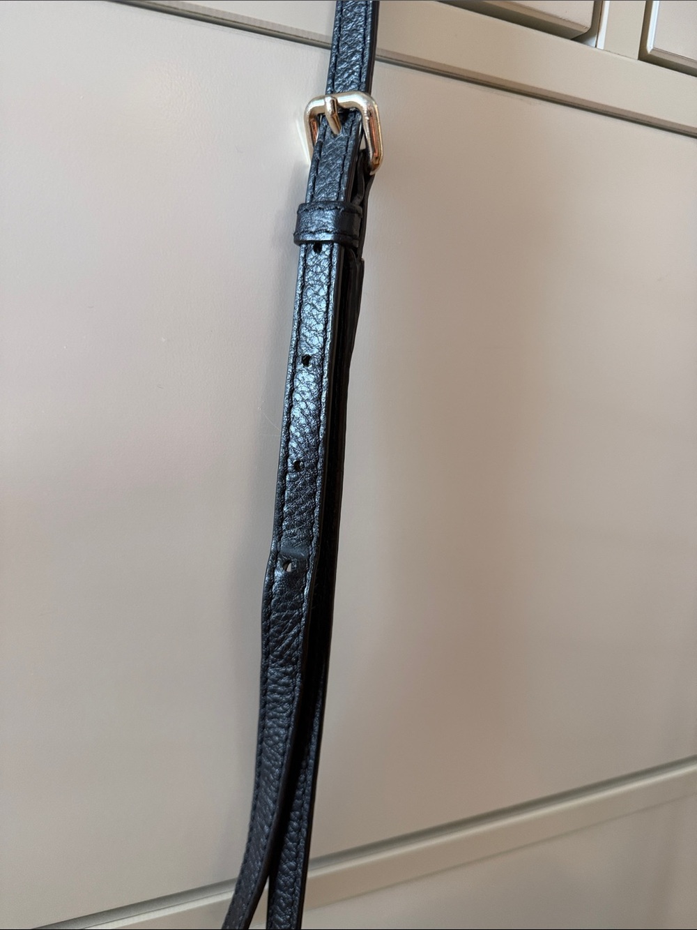 kate spade Black Pebbled Leather Fold-Over Crossbody with Front Zip and Pocket - Picture 3 of 16